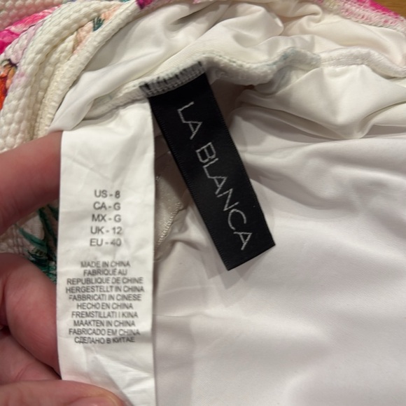 La Blance floral  mio one piece swimsuit size 8 . - Picture 5 of 8